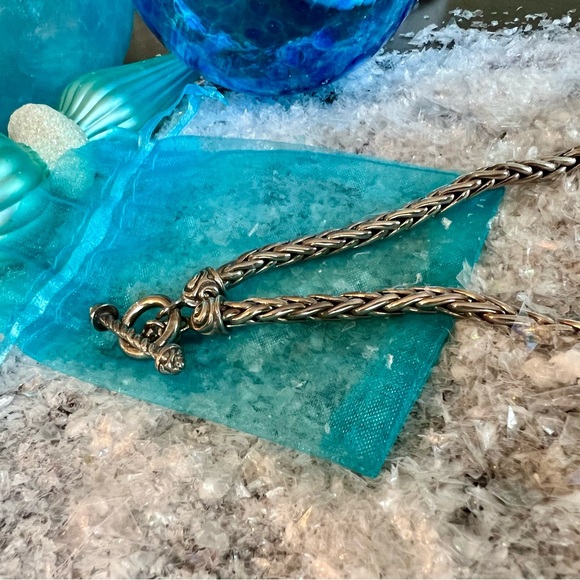 Fortunoff Sterling Silver Braided Chain Necklace - Picture 6 of 7